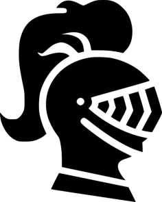 Medieval Knight Contour Svg Vector, Free Vectors File
